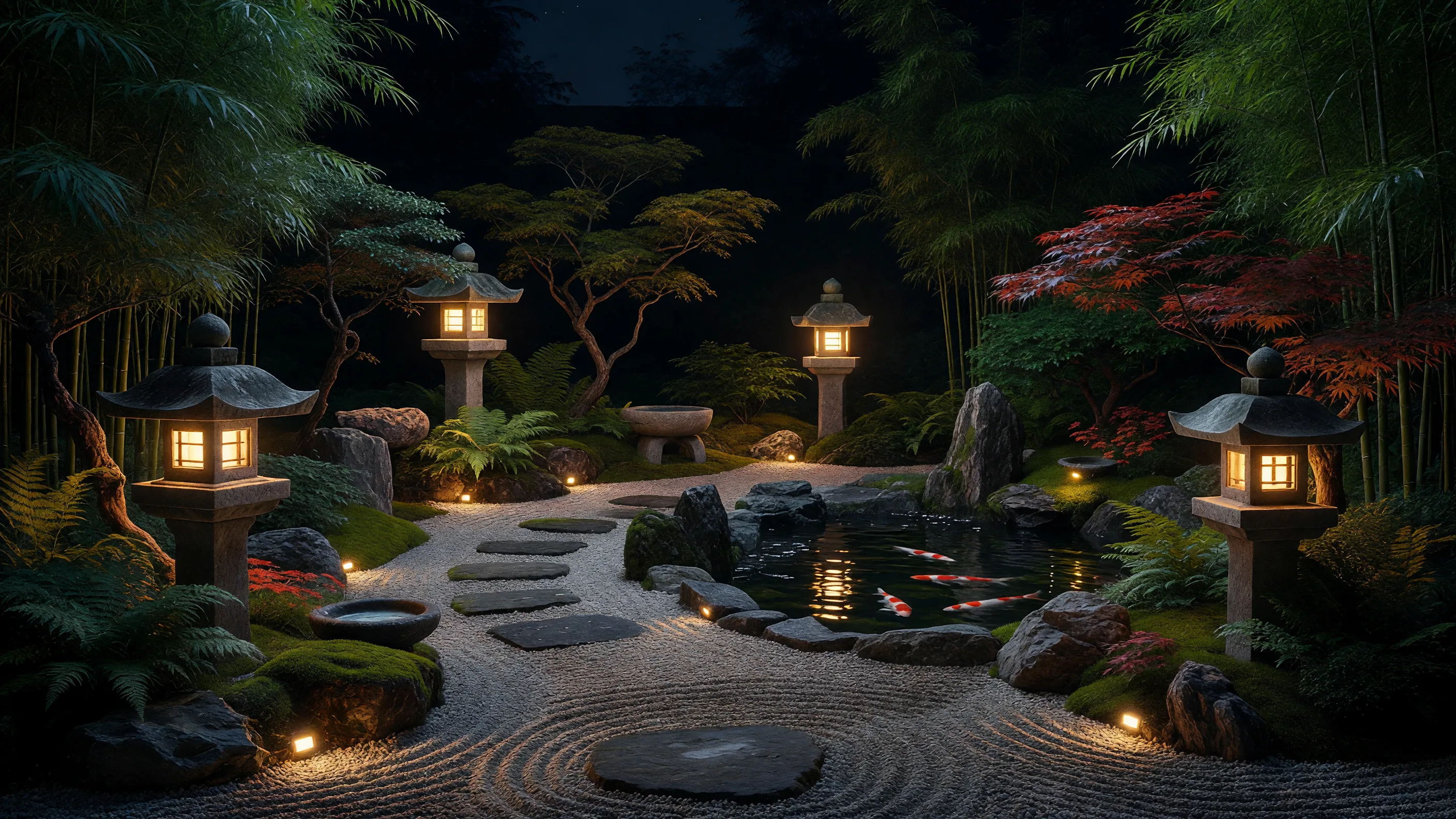 夜の庭